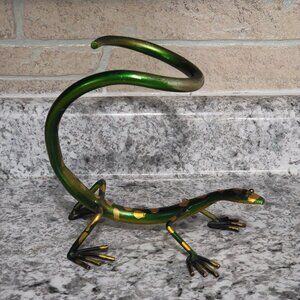 Vintage Lizard Wine Bottle Stand